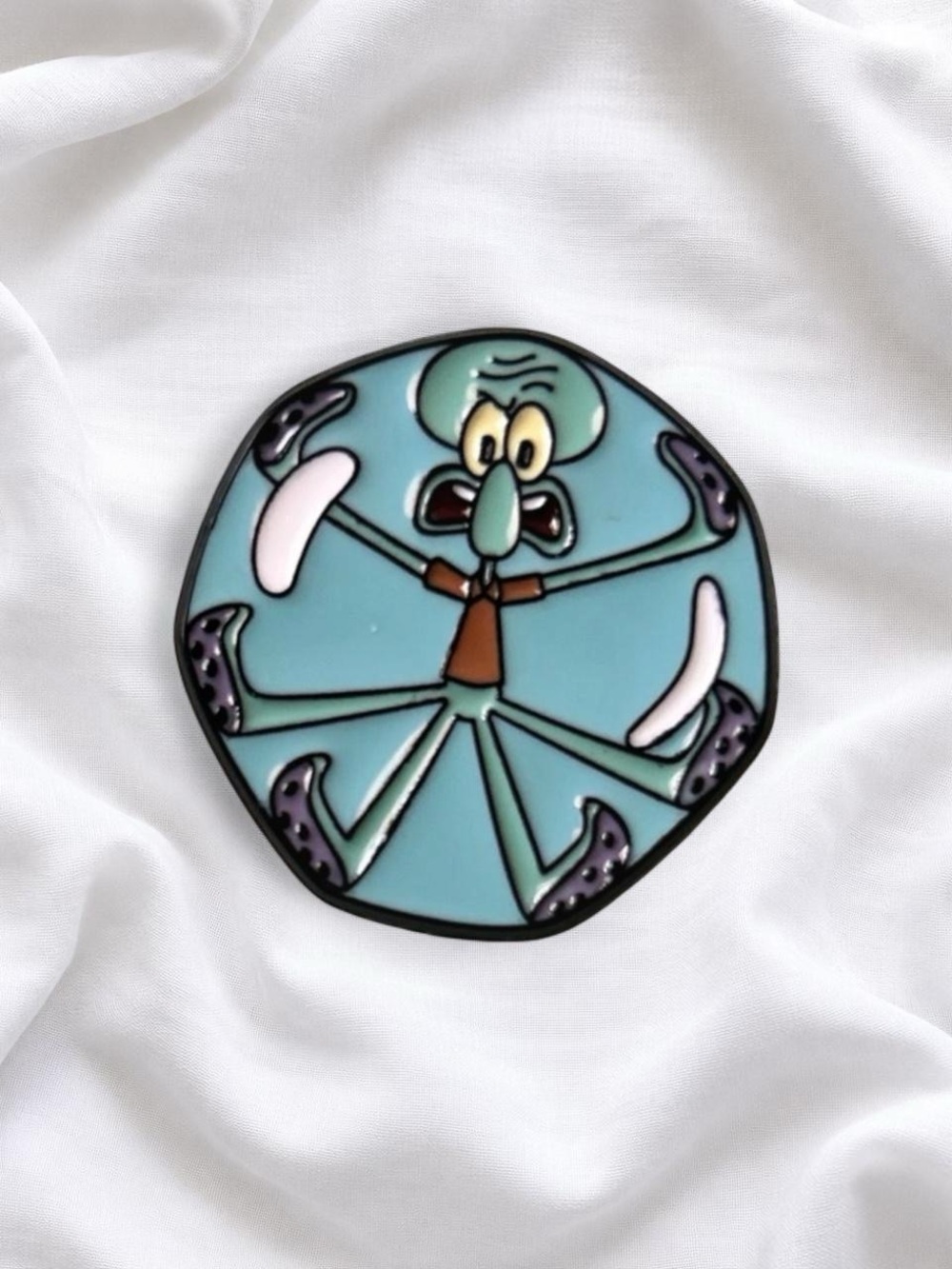 Squidward Enamel Pin - Blue Character Pin